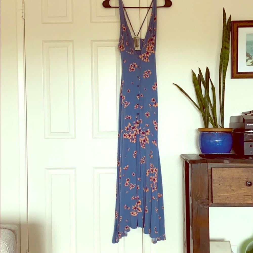 Free People Light blue floral dress